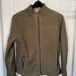Women's Reversible Fleece Tan Brown/Olive Green (Petite M)